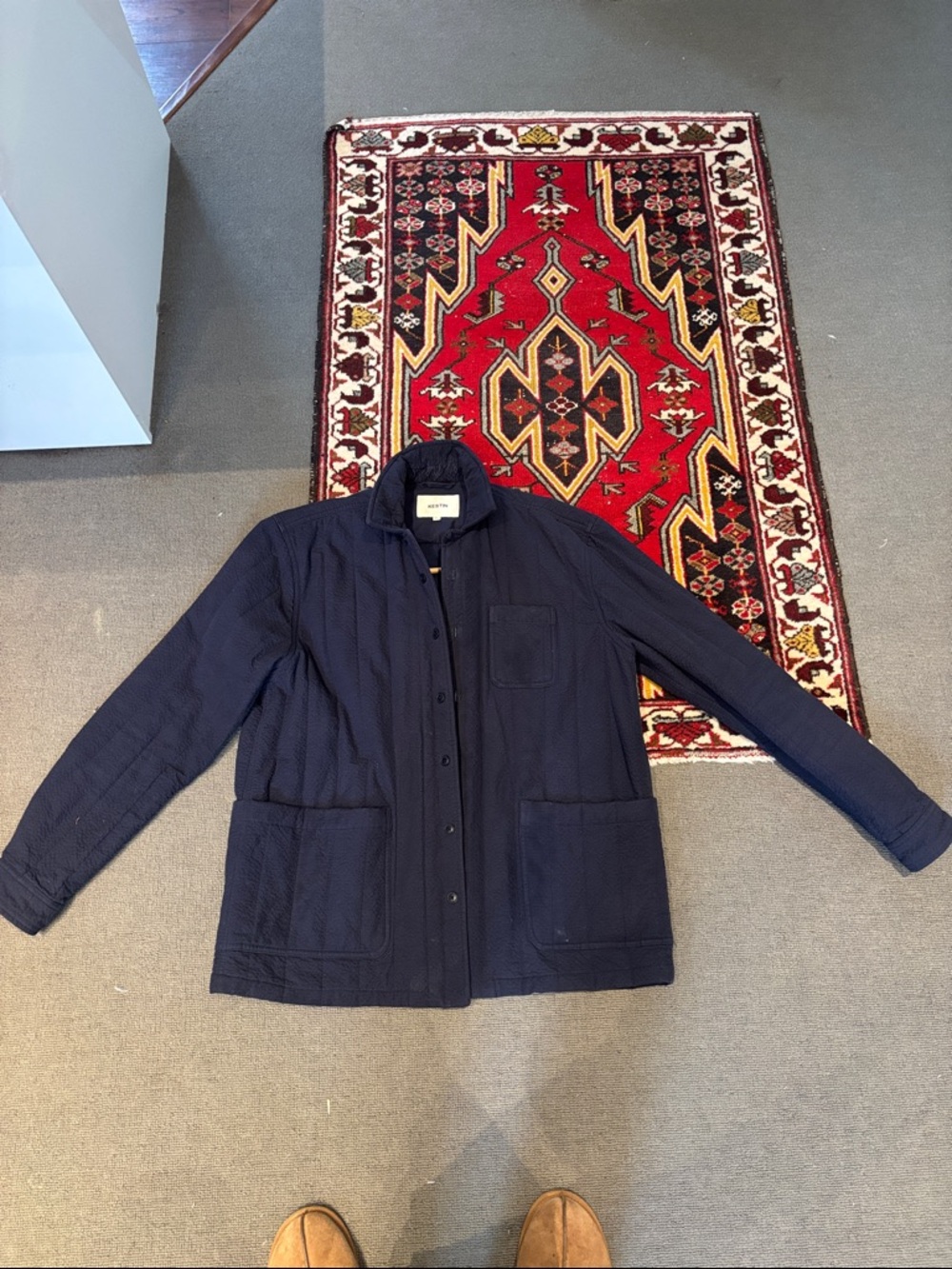 Quilted Navy Shirt Jacket - Unbranded